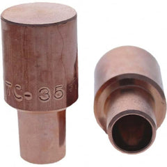 Tuffaloy - Spot Welder Tips For Use With: 5RW Cap Taper Electrode Holder Type: Male Cap C Nose (Flat) - Exact Industrial Supply