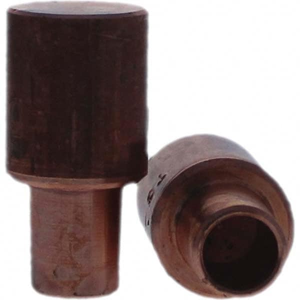 Tuffaloy - Spot Welder Tips For Use With: 5RW Cap Taper Electrode Holder Type: Male Cap C Nose (Flat) - Exact Industrial Supply