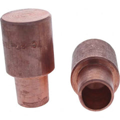 Tuffaloy - Spot Welder Tips For Use With: 6RW Cap Taper Electrode Holder Type: Male Cap C Nose (Flat) - Exact Industrial Supply