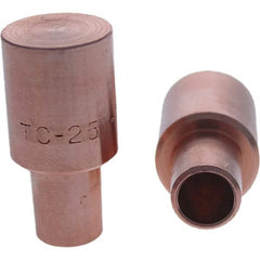 Tuffaloy - Spot Welder Tips For Use With: 5RW Cap Taper Electrode Holder Type: Male Cap C Nose (Flat) - Exact Industrial Supply