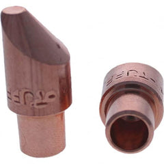 Tuffaloy - Spot Welder Tips For Use With: 4RW Cap Taper Electrode Holder Type: Male Cap D Nose (Offset) - Exact Industrial Supply