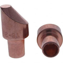 Tuffaloy - Spot Welder Tips For Use With: 5RW Cap Taper Electrode Holder Type: Male Cap D Nose (Offset) - Exact Industrial Supply