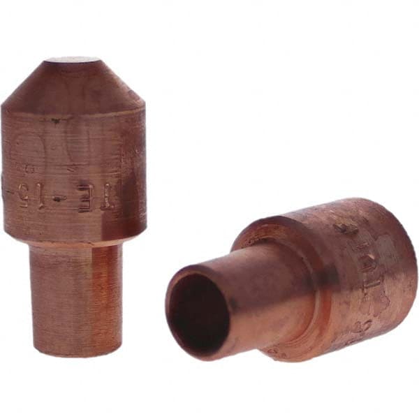 Tuffaloy - Spot Welder Tips For Use With: 5RW Cap Taper Electrode Holder Type: Male Cap E Nose (Truncated) - Exact Industrial Supply