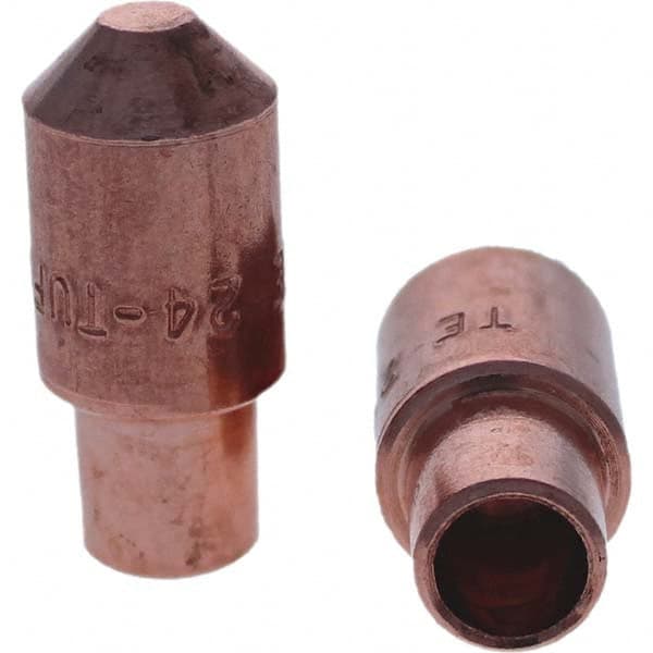 Spot Welder Tips; Tip Type: Male Cap E Nose (Truncated); Material: RWMA Class 2 - C18200; Type: Male Cap E Nose (Truncated)