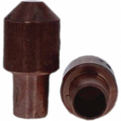 Tuffaloy - Spot Welder Tips For Use With: 7RW Cap Taper Electrode Holder Type: Male Cap E Nose (Truncated) - Exact Industrial Supply