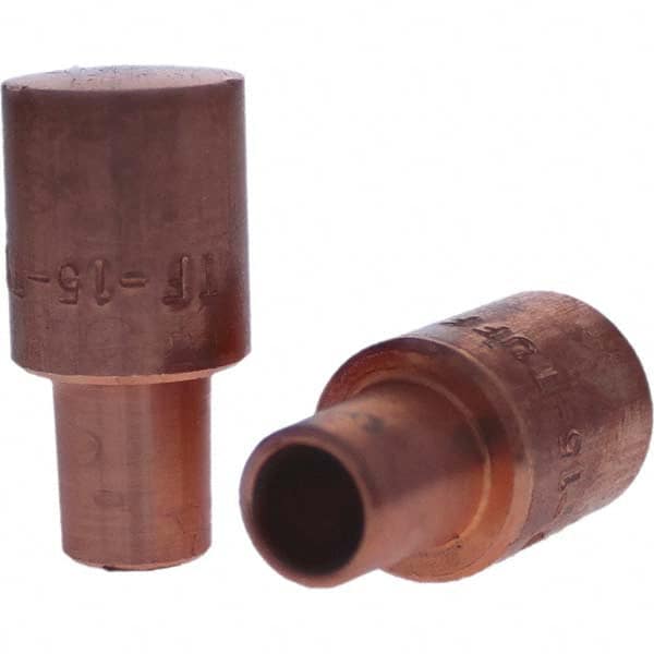 Tuffaloy - Spot Welder Tips For Use With: 5RW Cap Taper Electrode Holder Type: Male Cap F Nose (Radius) - Exact Industrial Supply