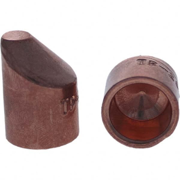 Tuffaloy - Spot Welder Tips For Use With: 5RW Cap Taper Electrode Holder Type: Female Cap D Nose (Offset) - Exact Industrial Supply