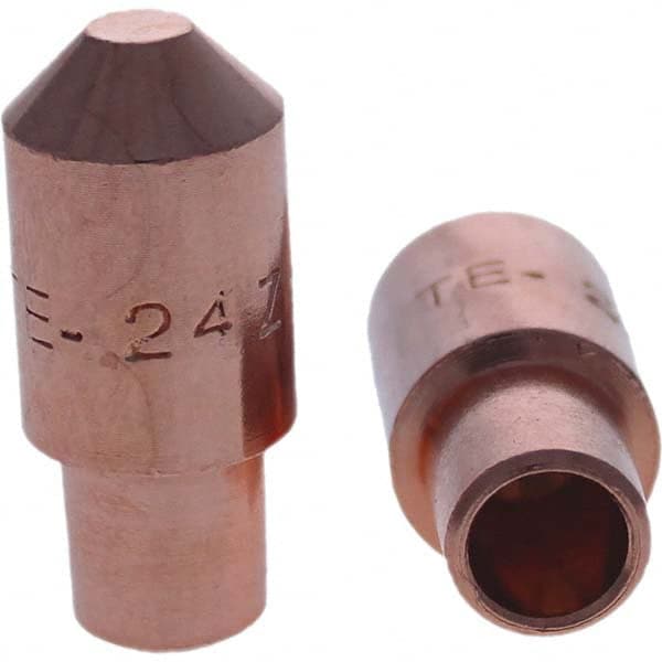 Tuffaloy - Spot Welder Tips For Use With: 4RW Cap Taper Electrode Holder Type: Male Cap E Nose (Truncated) - Exact Industrial Supply