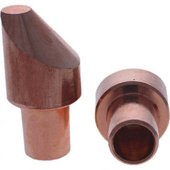 Tuffaloy - Spot Welder Tips For Use With: 5RW Cap Taper Electrode Holder Type: Male Cap D Nose (Offset) - Exact Industrial Supply