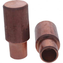 Tuffaloy - Spot Welder Tips For Use With: 4RW Cap Taper Electrode Holder Type: Male Cap C Nose (Flat) - Exact Industrial Supply