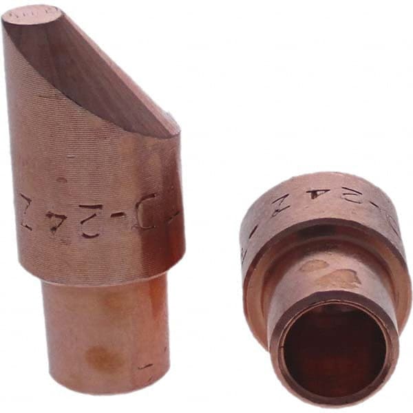 Tuffaloy - Spot Welder Tips For Use With: 4RW Cap Taper Electrode Holder Type: Male Cap D Nose (Offset) - Exact Industrial Supply