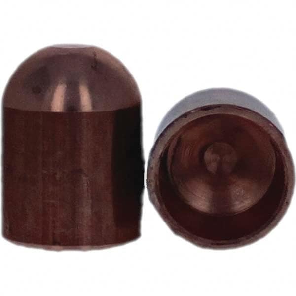 Tuffaloy - Spot Welder Tips For Use With: 6RW Cap Taper Electrode Holder Type: Female Cap B Nose (Dome) - Exact Industrial Supply