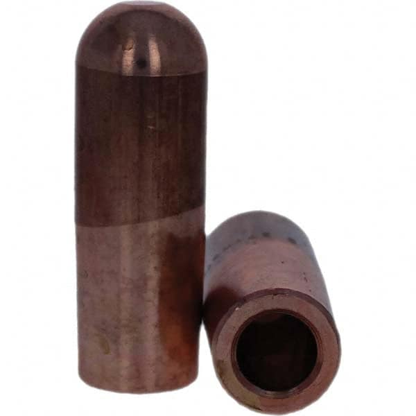 Tuffaloy - Spot Welder Tips For Use With: 7RW Electrode Holder Type: Straight Tip B Nose (Dome) - Exact Industrial Supply