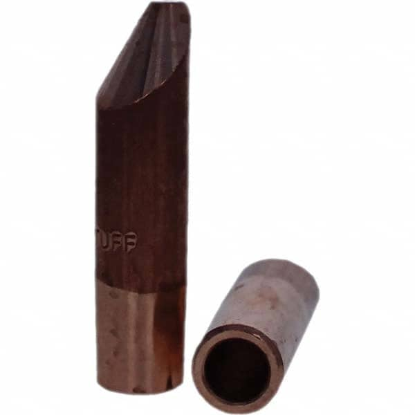 Tuffaloy - Spot Welder Tips For Use With: 5RW Electrode Holder Type: Straight Tip D Nose (Offset) - Exact Industrial Supply