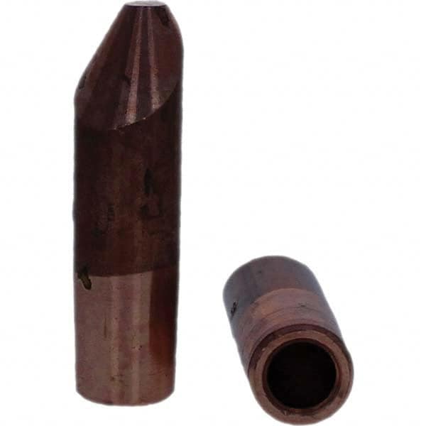 Tuffaloy - Spot Welder Tips For Use With: 5RW Electrode Holder Type: Straight Tip D Nose (Offset) - Exact Industrial Supply