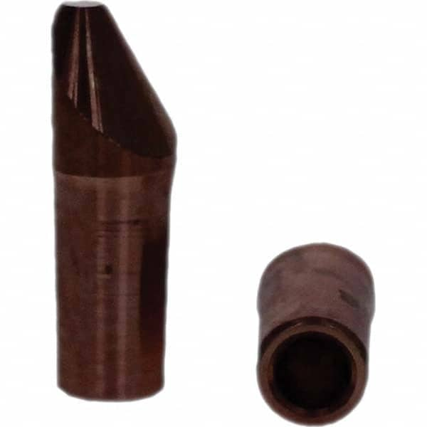 Tuffaloy - Spot Welder Tips For Use With: 4RW Electrode Holder Type: Straight Tip D Nose (Offset) - Exact Industrial Supply