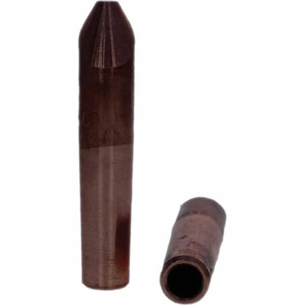 Tuffaloy - Spot Welder Tips For Use With: 4RW Electrode Holder Type: Straight Tip D Nose (Offset) - Exact Industrial Supply