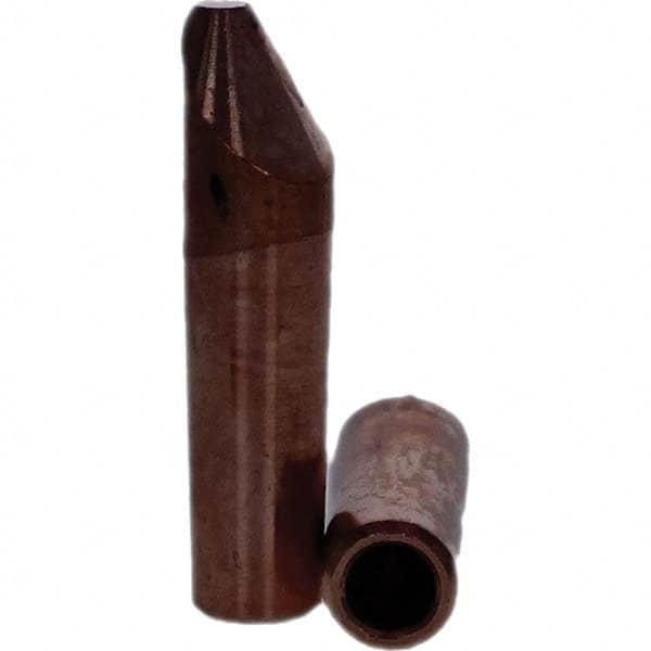 Tuffaloy - Spot Welder Tips For Use With: 4RW Electrode Holder Type: Straight Tip D Nose (Offset) - Exact Industrial Supply