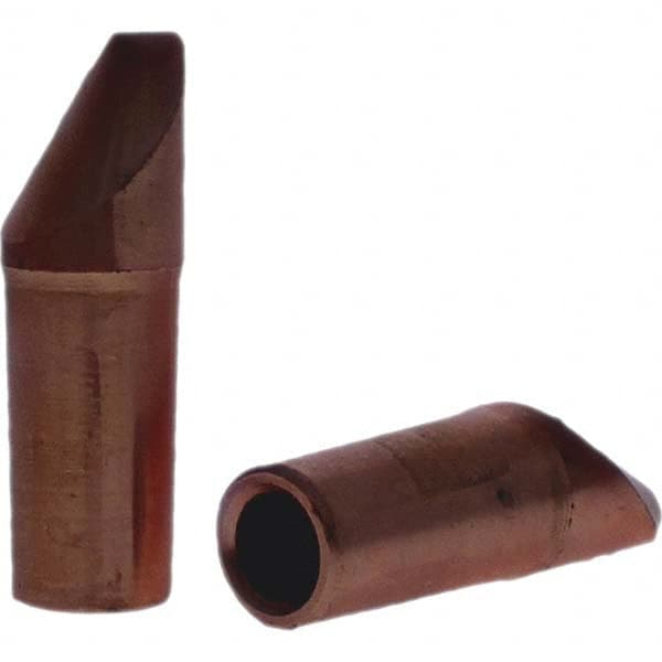 Tuffaloy - Spot Welder Tips For Use With: 4RW Electrode Holder Type: Straight Tip D Nose (Offset) - Exact Industrial Supply