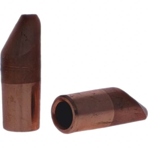 Tuffaloy - Spot Welder Tips For Use With: 5RW Electrode Holder Type: Straight Tip D Nose (Offset) - Exact Industrial Supply