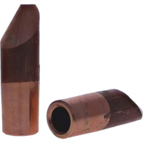 Tuffaloy - Spot Welder Tips For Use With: 6RW Electrode Holder Type: Straight Tip D Nose (Offset) - Exact Industrial Supply