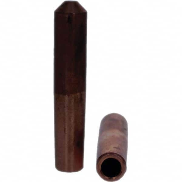 Tuffaloy - Spot Welder Tips For Use With: 4RW Electrode Holder Type: Straight Tip E Nose (Truncated) - Exact Industrial Supply