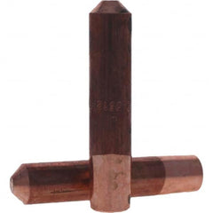 Tuffaloy - Spot Welder Tips For Use With: 6RW Electrode Holder Type: Straight Tip E Nose (Truncated) - Exact Industrial Supply