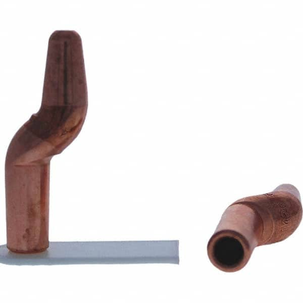 Tuffaloy - Spot Welder Tips For Use With: 4RW Electrode Holder Type: Double Bend Tip A Nose (Pointed) - Exact Industrial Supply