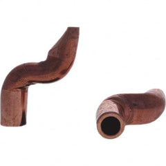 Tuffaloy - Spot Welder Tips For Use With: 4RW Electrode Holder Type: Double Bend Tip D Nose (Offset) - Exact Industrial Supply