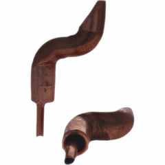 Tuffaloy - Spot Welder Tips For Use With: 4RW Electrode Holder Type: Double Bend Tip D Nose (Offset) - Exact Industrial Supply