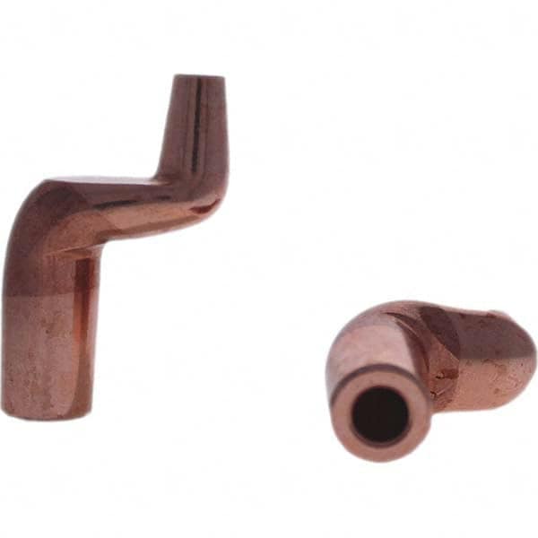 Tuffaloy - Spot Welder Tips For Use With: 5RW Electrode Holder Type: Misc Double Bend Tip C Nose (Flat) - Exact Industrial Supply