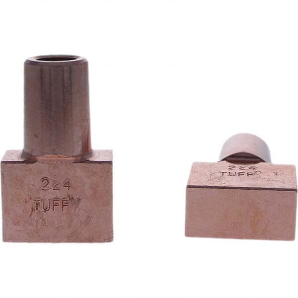 Tuffaloy - Spot Welder Tips For Use With: 5RW Electrode Holder Type: Backup Electrode Rectangular Face - Exact Industrial Supply
