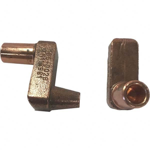 Tuffaloy - Spot Welder Tips For Use With: 5RW Electrode Holder Type: Misc Double Bend Tip E Nose (Truncated) - Exact Industrial Supply