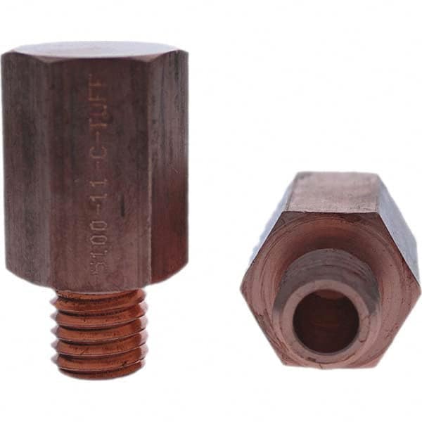 Tuffaloy - Spot Welder Tips For Use With: 5/8-11 Threaded Electrode Holder Type: Threaded Tip C Nose (Flat) - Exact Industrial Supply