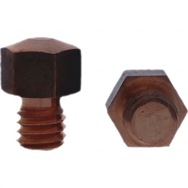 Tuffaloy - Spot Welder Tips For Use With: 3/8-16 Threaded Electrode Holder Type: Threaded Tip E Nose (Truncated) - Exact Industrial Supply