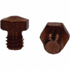 Tuffaloy - Spot Welder Tips For Use With: 3/8-16 Threaded Electrode Holder Type: Threaded Tip E Nose (Truncated) - Exact Industrial Supply