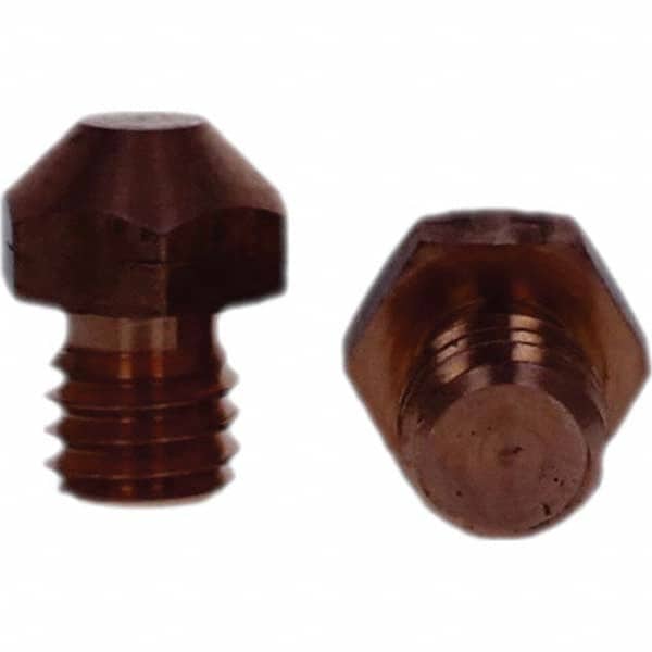 Tuffaloy - Spot Welder Tips For Use With: 3/8-16 Threaded Electrode Holder Type: Threaded Tip A Nose (Pointed) - Exact Industrial Supply
