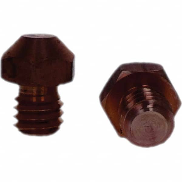 Tuffaloy - Spot Welder Tips For Use With: 3/8-16 Threaded Electrode Holder Type: Threaded Tip A Nose (Pointed) - Exact Industrial Supply