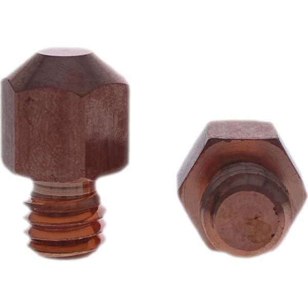 Tuffaloy - Spot Welder Tips For Use With: 3/8-16 Threaded Electrode Holder Type: Threaded Tip A Nose (Pointed) - Exact Industrial Supply