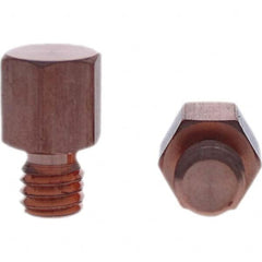 Tuffaloy - Spot Welder Tips For Use With: 3/8-16 Threaded Electrode Holder Type: Threaded Tip C Nose (Flat) - Exact Industrial Supply