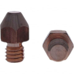 Tuffaloy - Spot Welder Tips For Use With: 3/8-16 Threaded Electrode Holder Type: Threaded Tip A Nose (Pointed) - Exact Industrial Supply