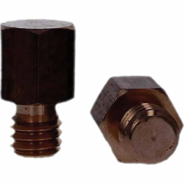 Tuffaloy - Spot Welder Tips For Use With: 3/8-16 Threaded Electrode Holder Type: Threaded Tip C Nose (Flat) - Exact Industrial Supply