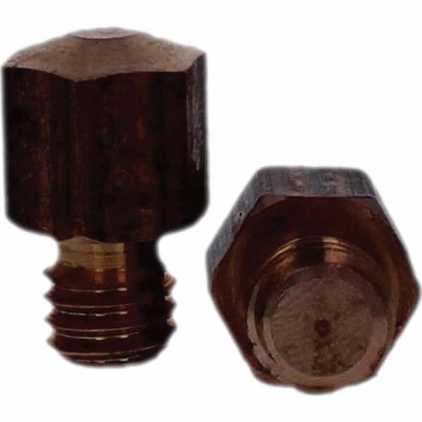 Tuffaloy - Spot Welder Tips For Use With: 3/8-16 Threaded Electrode Holder Type: Threaded Tip E Nose (Truncated) - Exact Industrial Supply