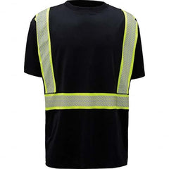 GSS Safety - Size L Black & Silver High Visibility Short Sleeve T-Shirt - Exact Industrial Supply