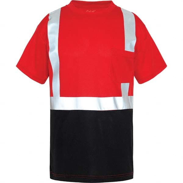 GSS Safety - Size 3XL Red, Black & Silver High Visibility Short Sleeve T-Shirt - Exact Industrial Supply