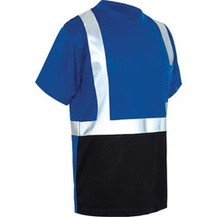 GSS Safety - Size M Blue, Black & Silver High Visibility Short Sleeve T-Shirt - Exact Industrial Supply