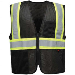 GSS Safety - Size S/M Black Mesh General Purpose High Visibility Vest - Exact Industrial Supply