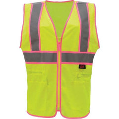 GSS Safety - Size 4X/5X L Lime Mesh General Purpose High Visibility Vest - Exact Industrial Supply