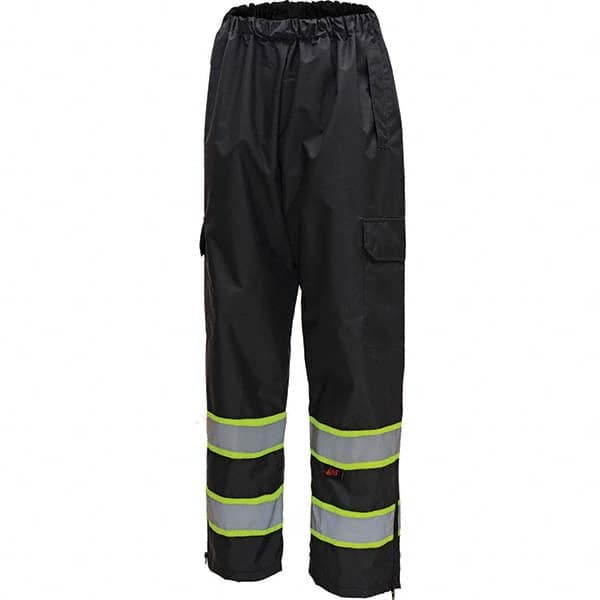 GSS Safety - Size 2X/3XL Black Waterproof Rain Pants - Exact Industrial Supply