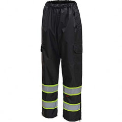 GSS Safety - Size 4X/5XL Black Waterproof Rain Pants - Exact Industrial Supply